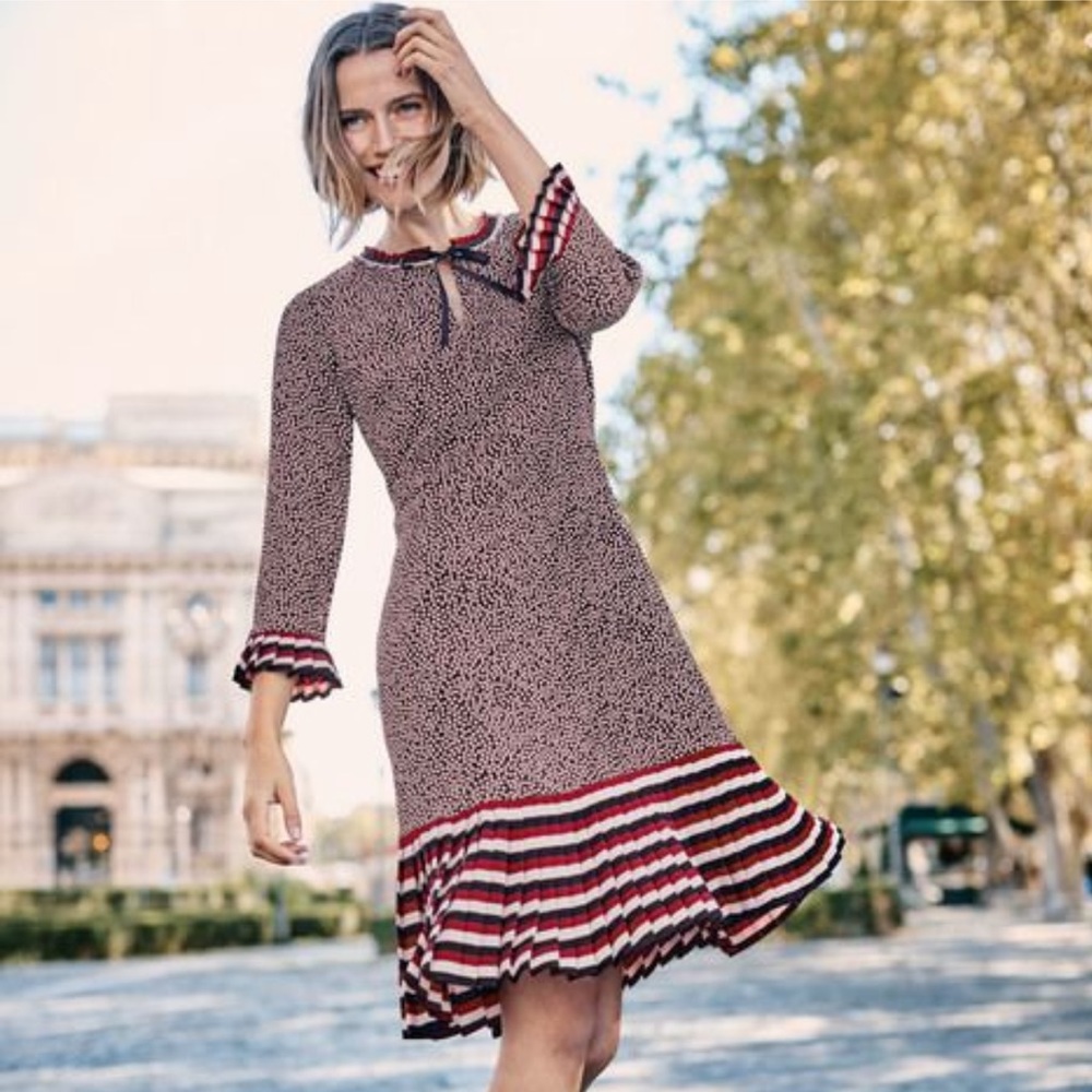 Boden Lara Pleat Detail Dress - Size 4